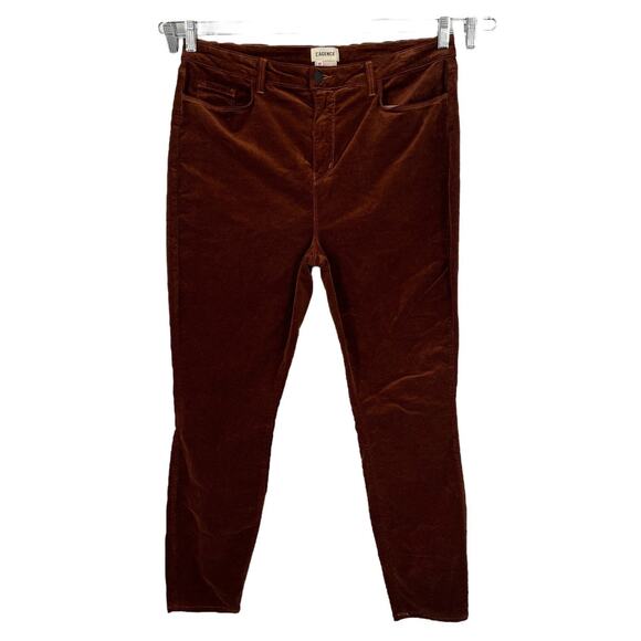 L'Agence Jeans Monique skinny velvet brown size 34 - Picture 1 of 6